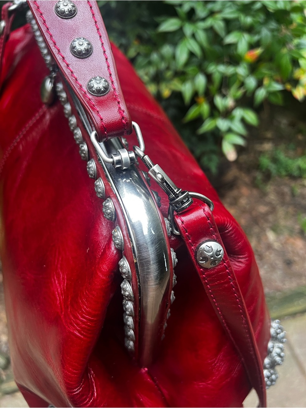 Patricia Nash Oxblood Discovery Collection Satchel - Picture 9 of 17